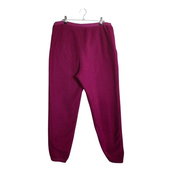 Vtg Patagonia Pants Womens 12 Raspberry Fleece Gorpcore Camping Athleisure USA - Picture 2 of 13